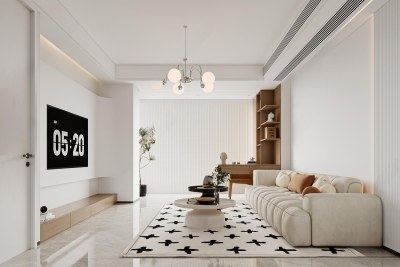 现代简约客餐厅3D模型下载